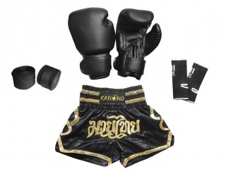 Kids Muay Thai Boxing Set 121 : Black