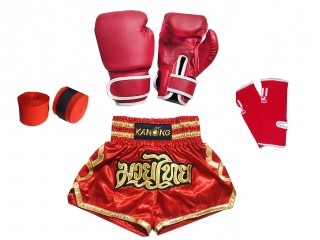Kids Muay Thai Boxing Set 121 : Red