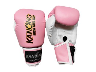 Kanong Muay Thai Kick boxing Gloves : Light Pink