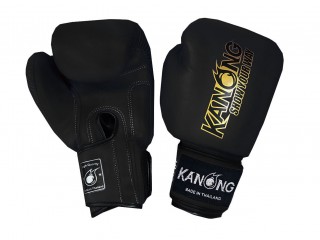 Kanong Muay Thai Kickboxing Gloves : Simple Black
