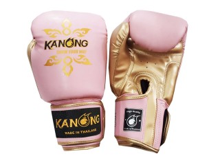 Kanong Muay Thai Boxing Gloves : Thai Power Pink/Gold