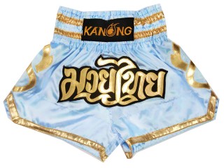 Kanong Muay Thai Kick boxing Shorts : KNS-121-LightBlue
