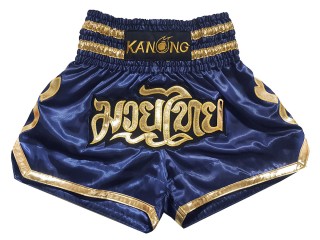 Kanong Muay Thai Kick boxing Shorts : KNS-121-Navy