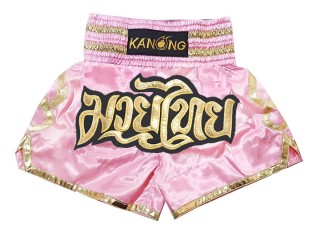 Kanong Muay Thai Kick boxing Shorts : KNS-121-Pink