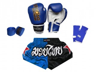 Kids Muay Thai Boxing Set : Blue