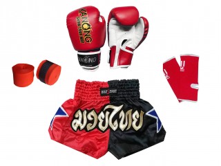 Kids Muay Thai Boxing Set : Red