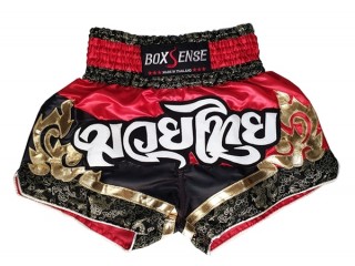 Boxsense Thai Boxing Shorts : BXS-086-Red