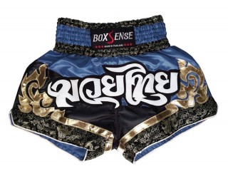 Boxsense Thai Boxing Shorts : BXS-086-Navy