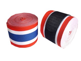 Kanong Elastic Muay Thai protectors : Thai Flag