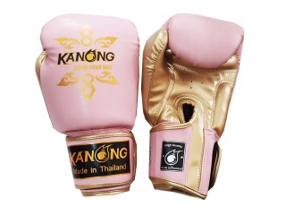 Kanong Muay Thai Boxing Gloves : Thai Power Pink/Gold
