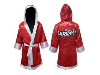 Kanong Custom Boxing Robe with hood : Red