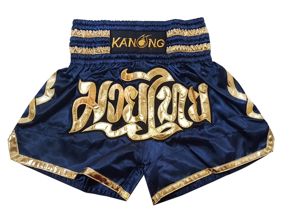 rechter bijvoorbeeld houten Kanong Muay Thai Kick boxing Shorts : KNS-121-Navy | MuayThaiChoice.com