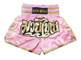 Kanong Muay Thai Kick boxing Shorts : KNS-121-Pink