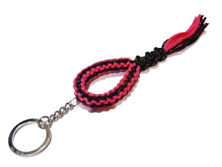 Kanong Muay Thai Mongkol Keyring : Black/Pink