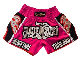 Kanong Retro Girl Thai Boxing Shorts : KNSRTO-207-Pink