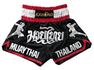 Kanong Kids Muay Thai Kick boxing Shorts : KNS-133-Black