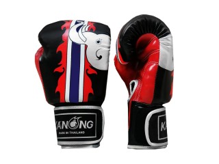 Kanong Muay Thai Boxing Gloves : Elephant/Black