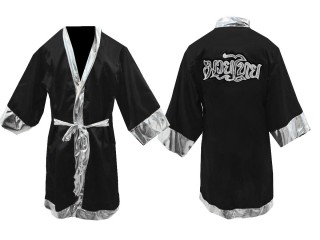 KANONG Customize Muay Thai Fight Robe : KNFIR-125-Black