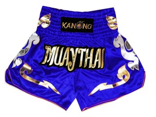 Kanong Muay Thai Kick boxing Shorts : KNS-126-Blue