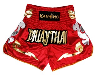 Kanong Muay Thai Kick boxing Shorts : KNS-126-Red