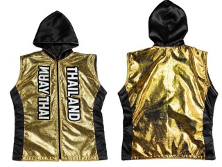 Kanong Custom Muay Thai Walk out  Jacket : KNHOD-004-Gold-Black