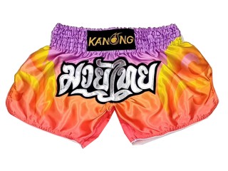 Kanong Retro Thai Boxing Shorts : KNSRTO-509