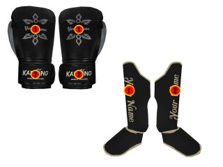 Personalised Custom Boxing Gloves + Shin Pads