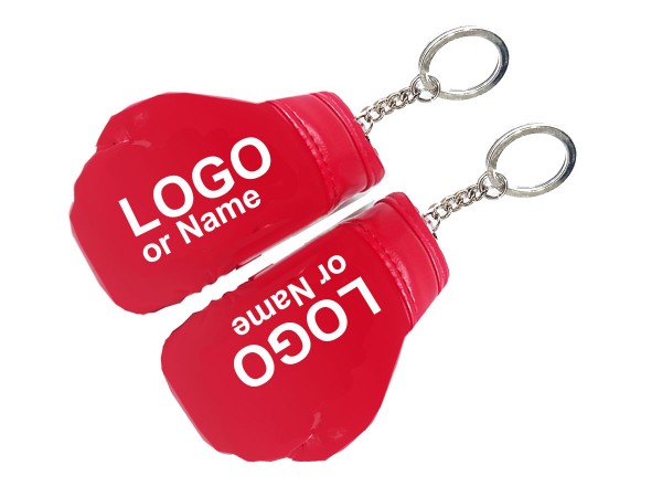 Custom Bangkok Souvenir Boxing Gloves Keychains with name or logo MuayThaiChoice