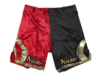 Custom MMA shorts : Red-Black 