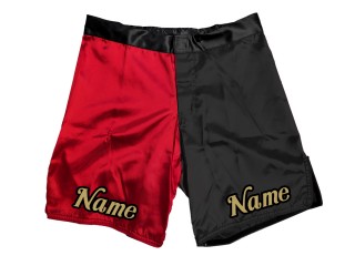 Custom design MMA shorts : Red-Black