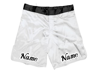 Custom design MMA shorts : White