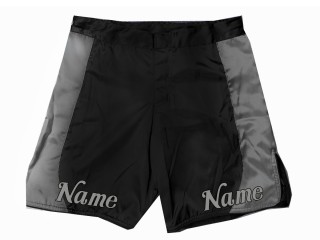 Personalised MMA shorts  : Black-Grey