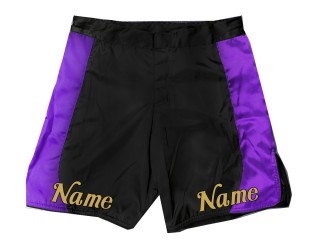 Personalised MMA shorts : Black-Purple