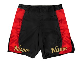 Personalised MMA shorts : Black-Red