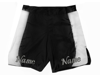 Custom design MMA shorts : Black-White