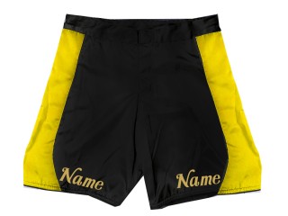 Custom MMA shorts : Black-Yellow