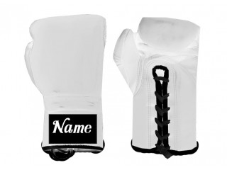 Customize Lace-up Boxing Gloves : White