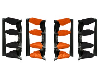 Customisable Boxing Ring Turnbuckle Covering (16 pcs) : Orange/Black