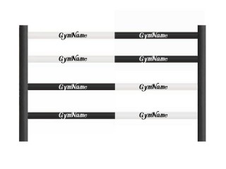 Custom Boxing Ring Rope Covers 3m (16 pcs For Boxing Ring 4x4m) : White/Black