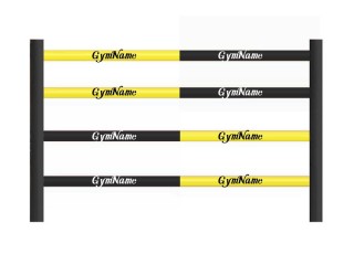 Custom Boxing Ring Rope Covers 3m (16 pcs For Boxing Ring 4x4m) : Yellow/Black