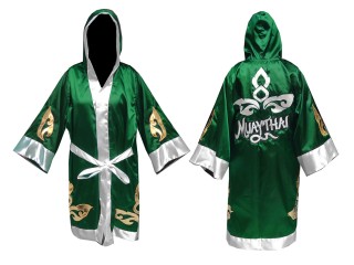 Custom Muay Thai Fight Robe : KNFIR-143-Green
