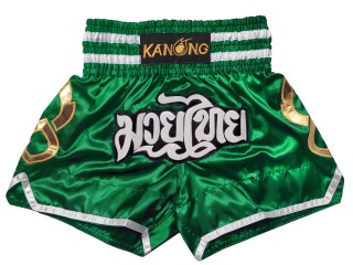 Kanong Muay Thai boxing Shorts : KNS-143-Green
