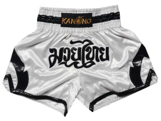 Kanong Muay Thai boxing Shorts : KNS-144-White
