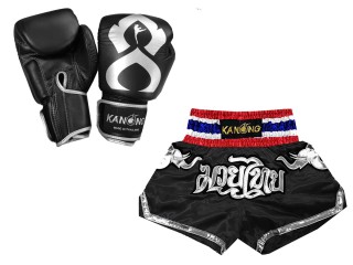 Muay Thai Shorts : KNS-133-Black