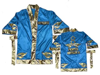 Kanong Customize Muay Thai Fight Robe : KNFIRCUST-001 Skyblue