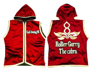 Kanong Custom Muay Thai Hoodies / Walk in Hoodies Jacket : KNHODCUST-001-Red-Gold