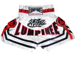 Lumpinee Children Muay Thai Shorts : LUM-036-White