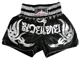 Lumpinee Kid Muay Thai Shorts : LUM-050-Black-Silver