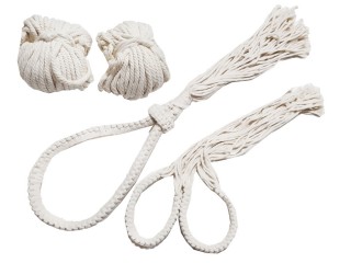 Muay Thai Set - Mongkon + Pra jiad + Boxing Ropes : White