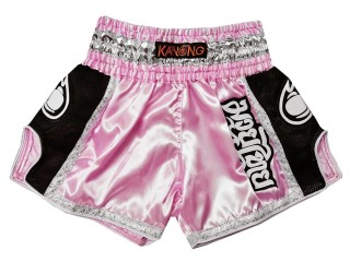 Kanong Retro Kids Thai Boxing Shorts: KNSRTO-208-Pink